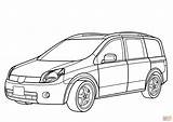 Nissan Coloring Pages Car Cars Minivan Lafesta Funny Color Drawing Kids Printable Adults Skip Main sketch template