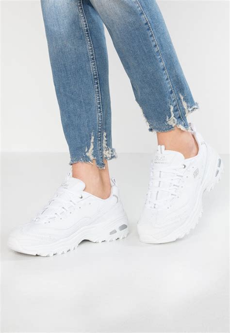 Skechers Wide Fit Wide Fit D Lites Trainers White Uk