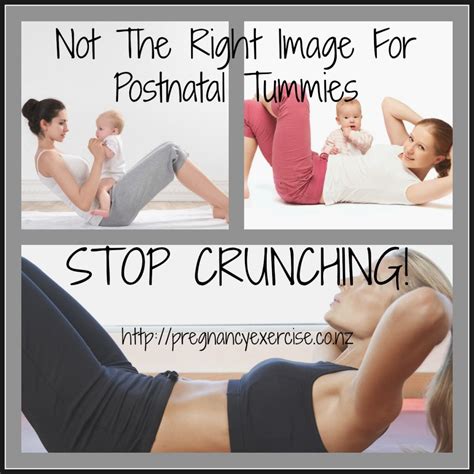 when can you crunch postbirth pregnancy exercise