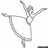 Ballet Coloring Ballerina Pages Pointe Dancing Dancer Dance Printables Birthday Printable Thecolor sketch template
