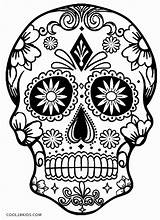 Coloring Skull Pages Detailed Adults Dead Library Clipart Cool Designs sketch template
