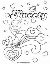 Tweety Coloring Pages Bird Colouring Baby Library Clipart Warner Bros Popular sketch template