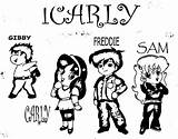 Icarly Coloring Pages Kids Printable Popular Getcolorings Coloringhome July sketch template