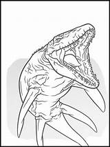 Mosasaurus Jurassic Megalodon Coloringhome sketch template