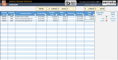 invoice tracker  excel invoice tracking template