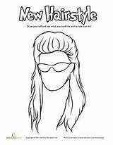 Coloring Pages Hair Hairstyle Getdrawings Face Add Getcolorings Choose Cool Board Printable Drawing sketch template