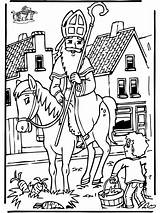 Sinterklaas Nikolaus Sankt Anzeige Advertentie Nicolas Coloring sketch template