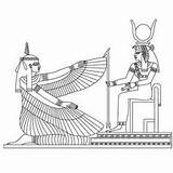 Coloring Pages Gods Egyptian Egypt Ancient Goddesses Isis Maat Goddess Deities God Colouring Printable Coloriage Hellokids sketch template