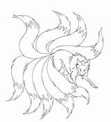 Pages Coloring Kitsune Naruto Tails Nine Color Printable Getcolorings sketch template