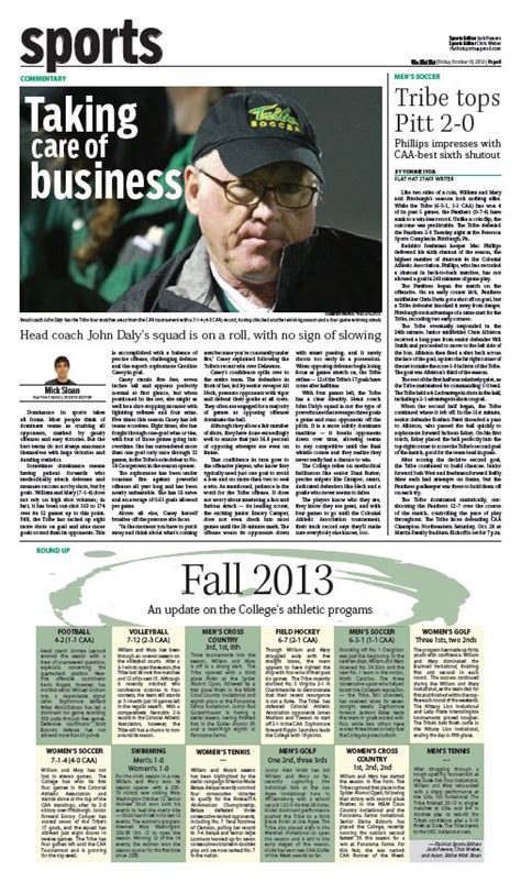 flat hat sports  page october   takingcareofbusiness