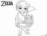 Coloring Link Zelda Pages Legend Chibi Printable Kids sketch template