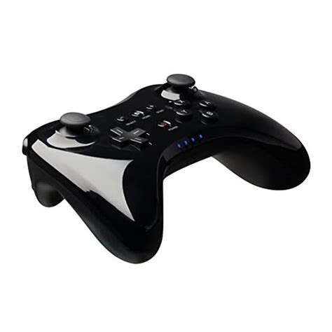 wii  pro controller gamepad black wireless rechargeable bluetooth dual analog joystick