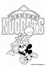 Coloring Pages Nuggets Denver Nba Disney Browser Window Print sketch template
