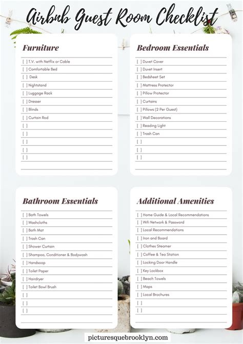 airbnb cleaning checklist printable