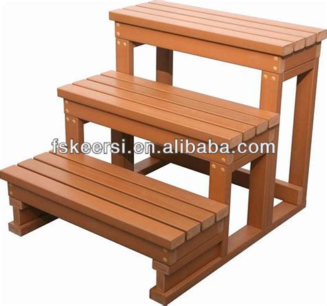 plastic hard wood hot tub step buy outdoor wood steps spa hot wooden steps outdoor