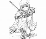 Claymore Clare Cute Coloring Pages sketch template
