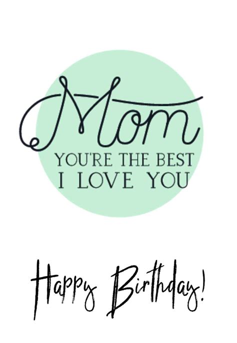 printable birthday cards  mom printbirthdaycards