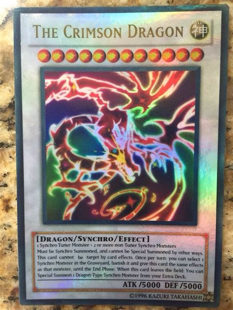 crimson dragon    real card custom yugioh cards yugioh