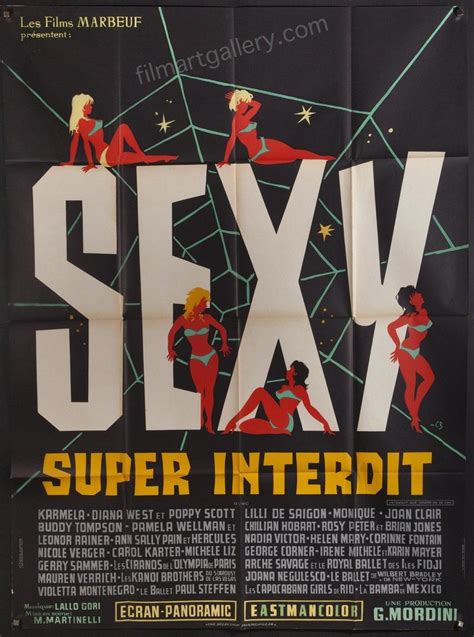 Sexy Super Interdit Prohibited Sex French 1 Panel 47x63