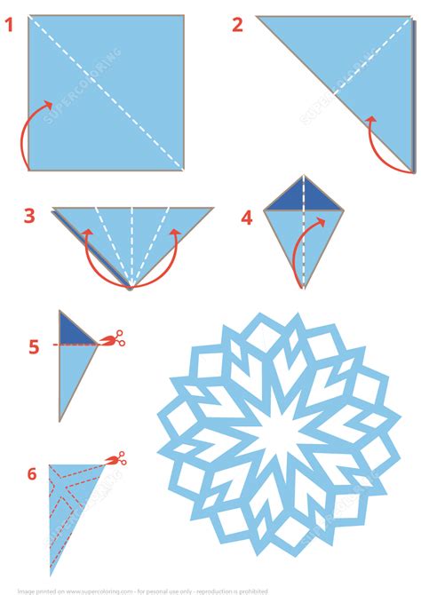 Paper Snowflake Instructions Printable