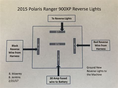 polaris ranger reverse light wiring diagram