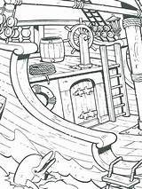 Coloring Pages Ship Sunken Pirate Ships Getcolorings Getdrawings Drawing Color sketch template