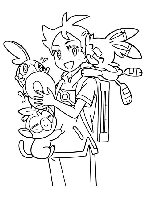 goh  pokemon color page  printable coloring pages