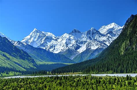 longest mountain ranges  asia worldatlas