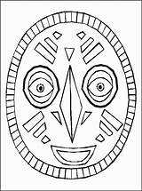 Template Venetian Tiki Masquerade Sampletemplatess Coloringhome sketch template
