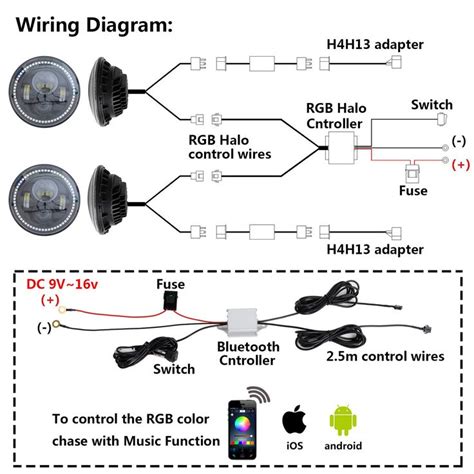 wiring diagram halo headlights schematic  wiring diagram