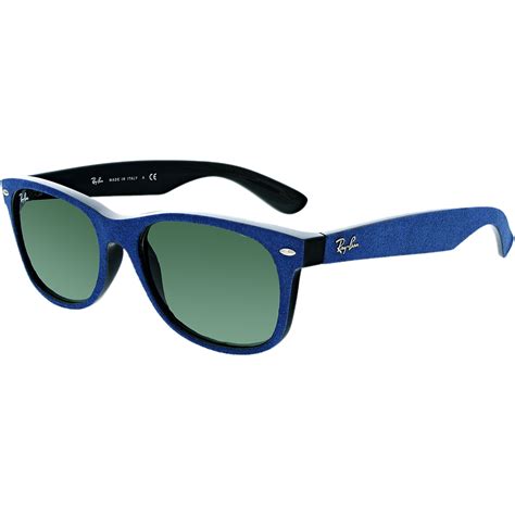 ray ban men s new wayfarer rb2132 6239 55 blue square sunglasses