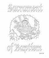 Coloring Pages Baptism Catholic Symbols Sacraments Sacrament Kids Crafts Printable Seven Scribd sketch template