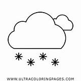 Coloring Snow Pages Cloud sketch template