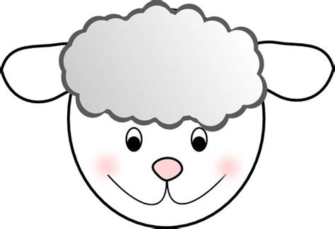 lamb print  smiling good sheep clip art vector clip art