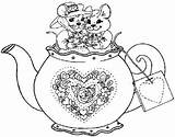 Coloring Tea Kettle Pages Pyrography Patterns Sketch Sketchite Adult Kettles sketch template