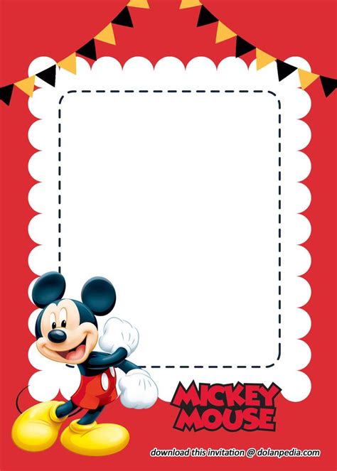 printable mickey mouse invitation templates mickey mouse