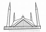 Draw Faisal Mosque Drawing Shah Masjid Pakistan Minar Pencil Step Sketch Coloring Drawings Tutorials Pages Learn Paintingvalley Template sketch template