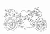 Ducati Coloring Pages Motorcycle Bike Super sketch template