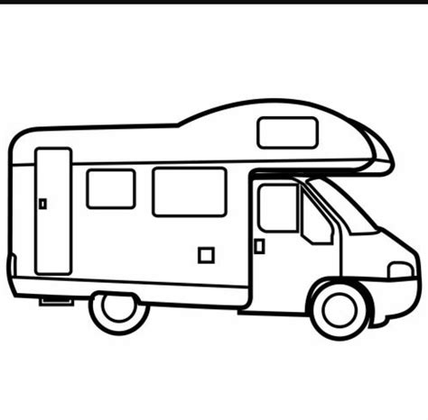 camper trailer  truck coloring page coloring pages