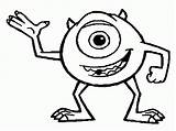 Coloring Monster Monsters Cute Pages Inc Mike Wazowski Outline Drawing Print Clipart Chocolate Cake Kids Disney Getdrawings Getcolorings Popular Sheets sketch template