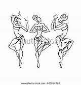 Odissi Dancers Dancer sketch template