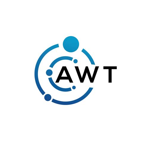 awt letter logo design  black background awt creative initials letter logo concept awt