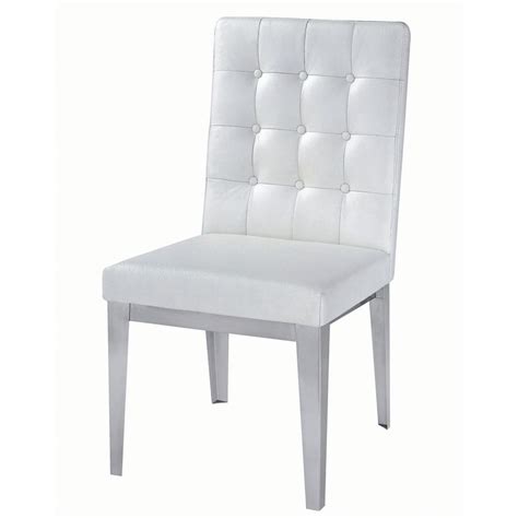 modern white leather dining chairs home furniture design