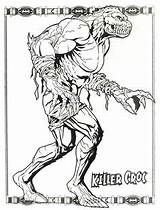 Killer Croc Coloring Pages Batman Book Color Printable Choose Board sketch template