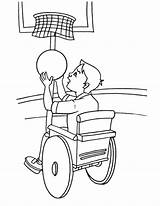 Wheelchair Coloring Pages Slam Dunk Colouring Search Sports sketch template