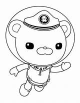 Octonauts Coloring Pages Barnacles Captain Printable sketch template