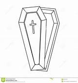 Coffin Template Drawing Outline Icon Funeral Illustration Ceremony Vector Coloring Isolated Symbol Background Style Paintingvalley sketch template