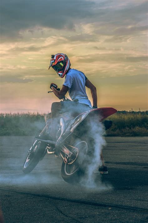 photo  man riding motorcycle  stock photo