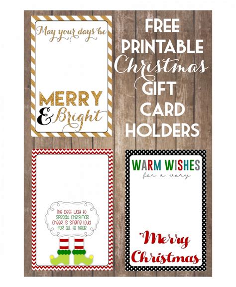 christmas gift cards  printable christmas gift card cards owl