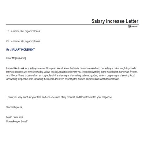 Salary Increase Letter Format And Template For Word